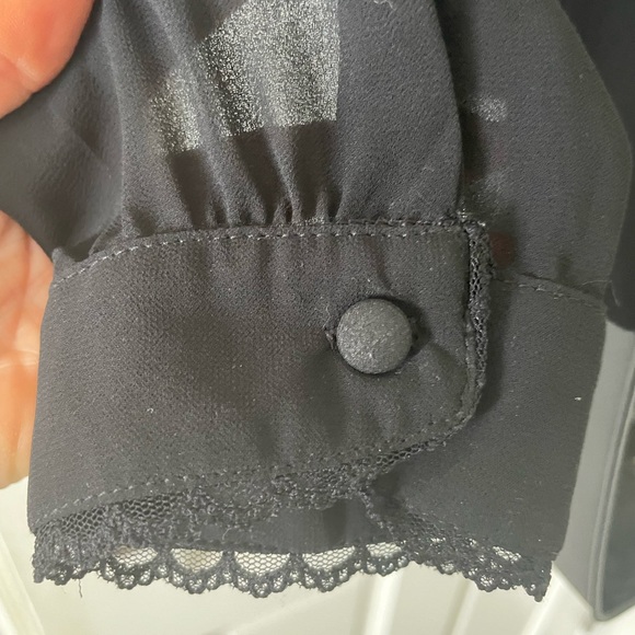 Le Chateau sheer black blouse. Preloved. - Picture 3 of 4